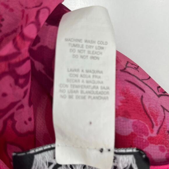 VTG City Triangles Slip Dress 90s Y2K Pink Floral Midi Ruffle Trim Fairy Sz 11 - Picture 7 of 14